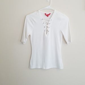 Laced Up Party White Top